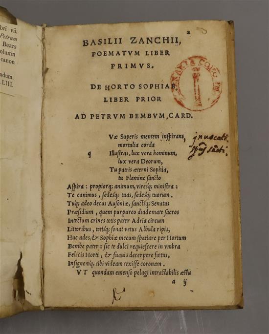 Four small volumes in Latin, 16th century and later, including Catullus et in eum Commentarius M. Antonii Mureti